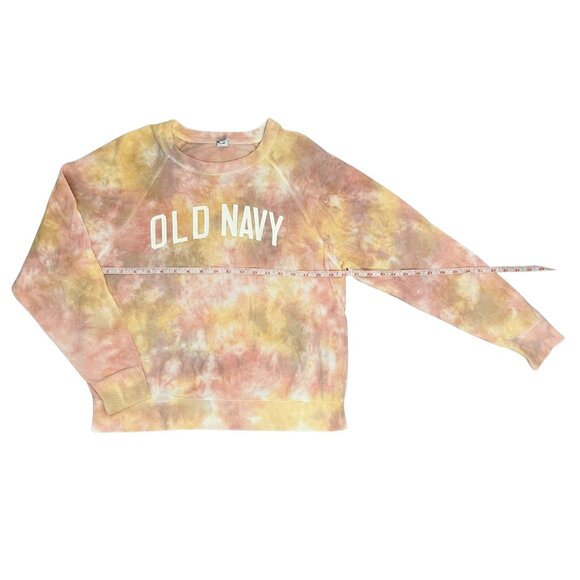 Old Navy Women's Tie Dye Lounge Set Size M Orange Cozy Sweatshirt & Jogger Set - Picture 4 of 16